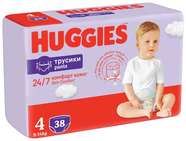 Трусики-подгузники Huggies 4 9-14 кг 38шт - фото №1