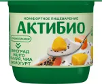 Биойогурт АктиБио Виноград Манго Папайя без сахара 2,9% 130г