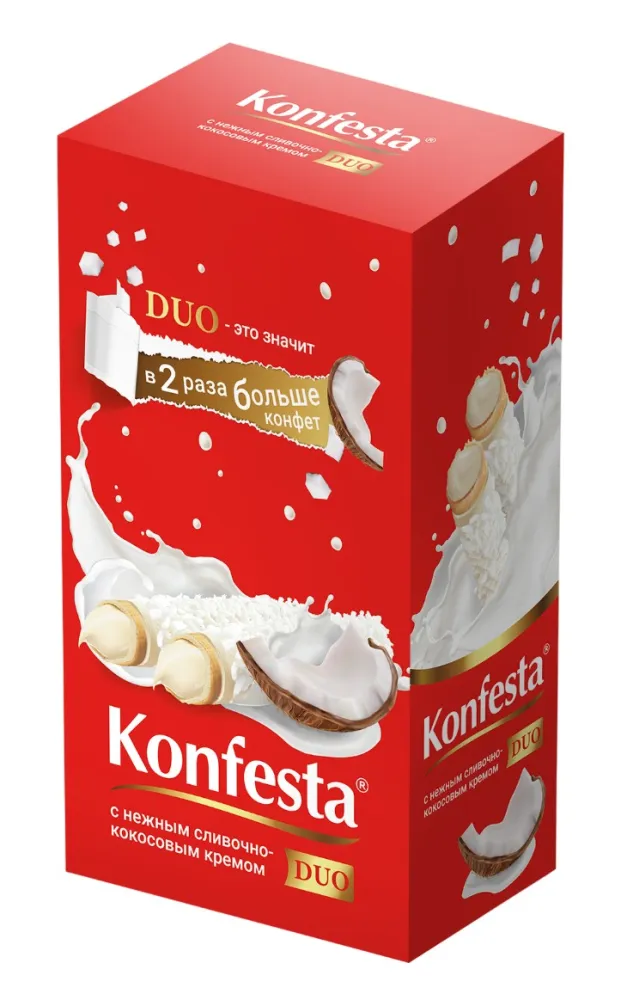 Конфета "Konfesta" глазированная с кокосовой начинкой, 36 г - фото №1
