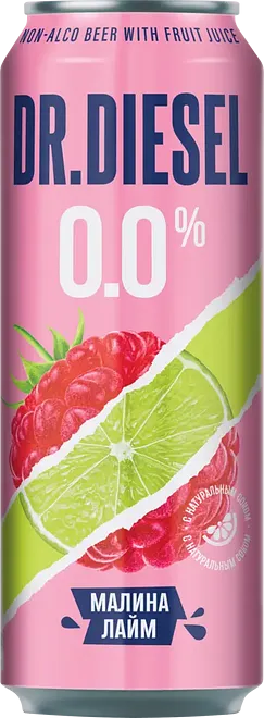Пивной напиток Dr. Diesel Малина и лайм безалкогольный 0,43л