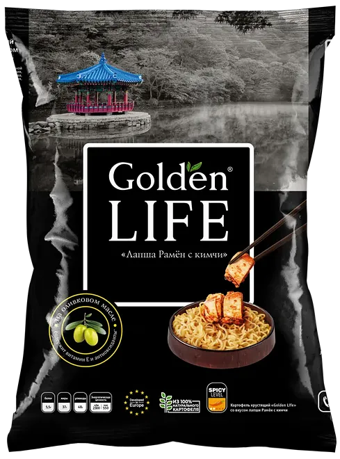 Чипсы Golden Life Том ям/Рамен с Кимчи 90г - фото №3