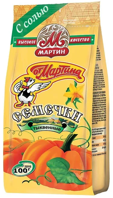 Семечки тыквенные От Мартина неочищенные с солью 100г