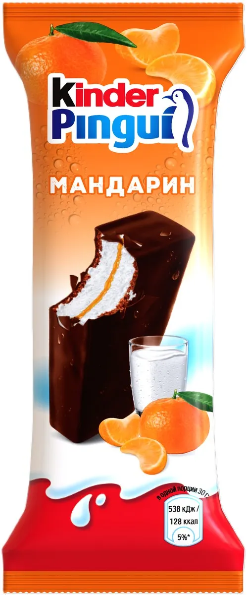 Пирожное Kinder Pingui Мандарин 30г - фото №1