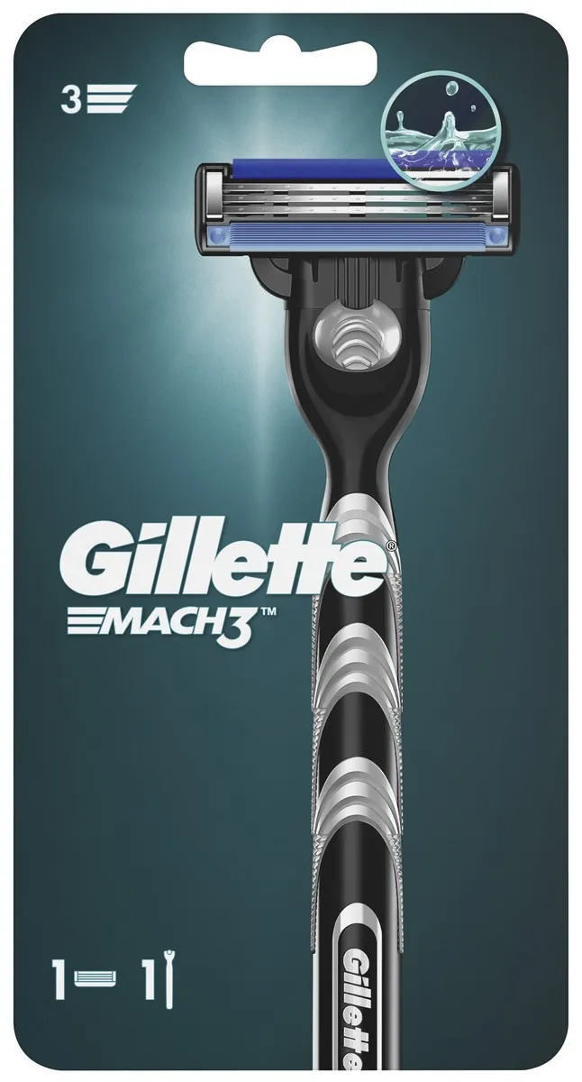 Изображение товара Станок для бритья Gillette Mach3 для мужчин с 1 сменной кассетой