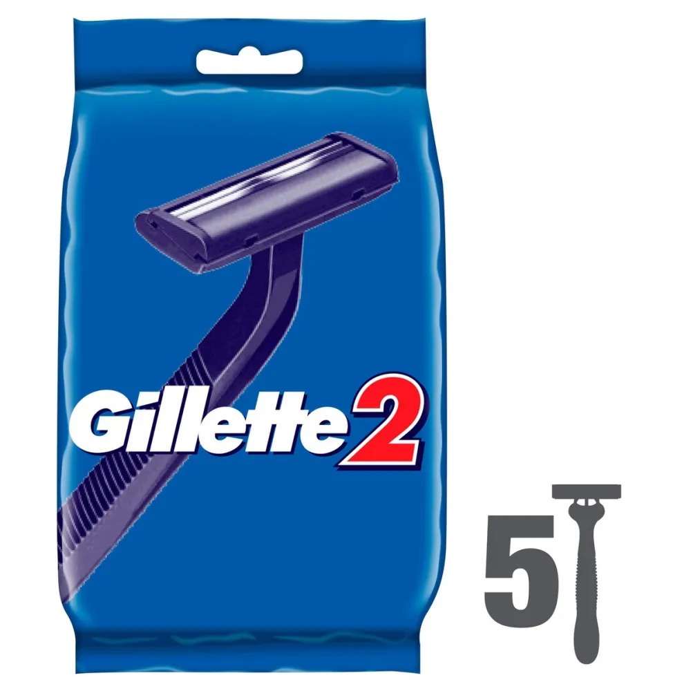 Станки Gillette 2 для бритья мужские одноразовые 5шт - фото №3