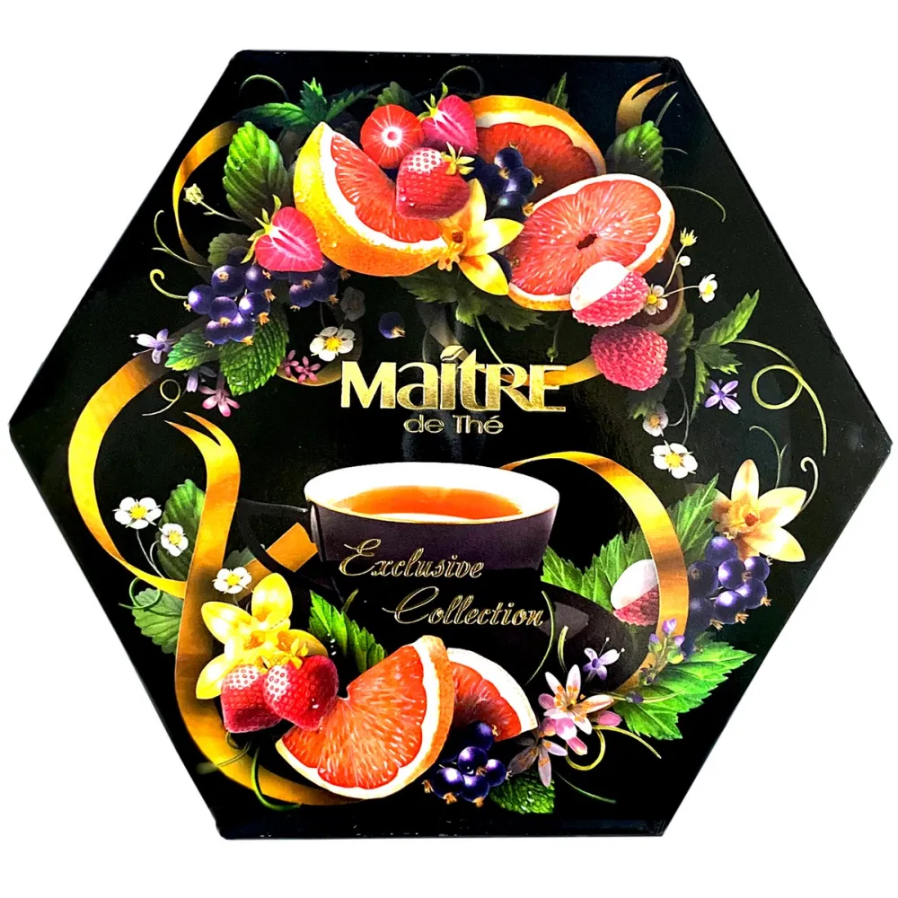 Набор чая Maitre de The Exсlusive Collection в ассортименте 60пх2г 120г - фото №2