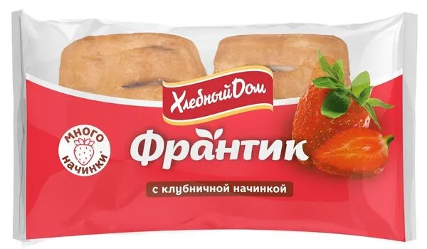Слойка Хлебный дом Франтик с клубникой 100г - фото №1