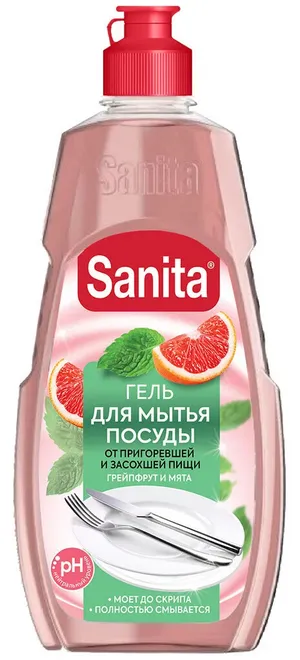 Средство для мытья посуды Sanita Грейпфрут-мята 450мл