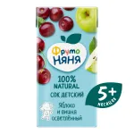 Сок ФрутоНяня яблоко-вишня с 5 месяцев 0,2л