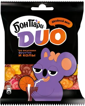 Мармелад Бон Пари Duo Фрукты-Кола 100г
