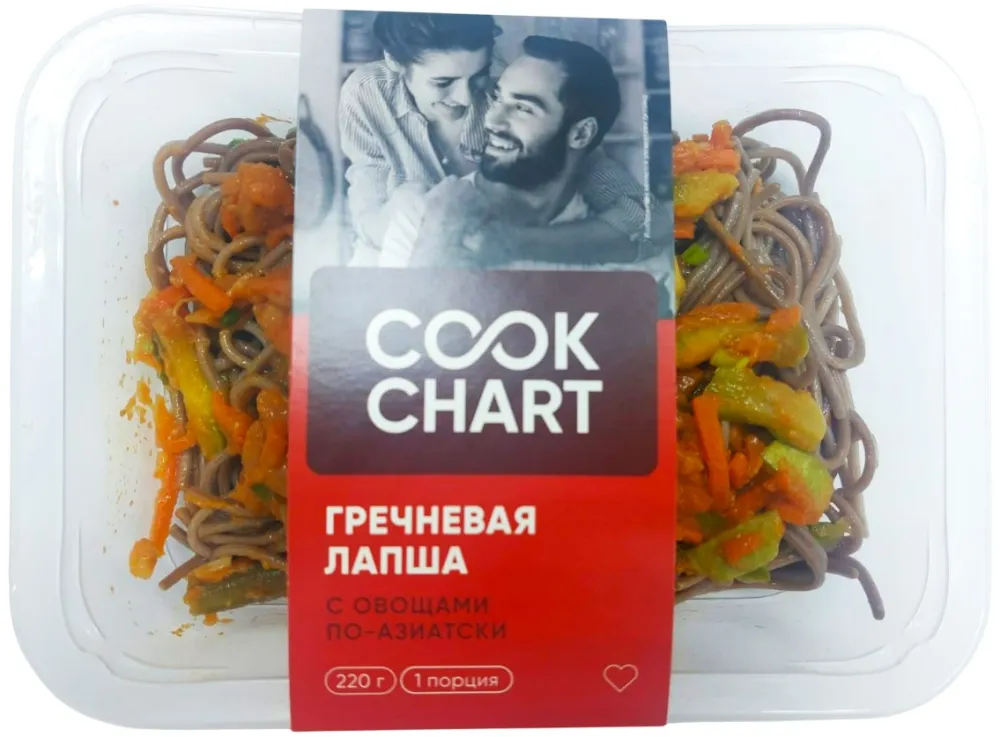 Лапша гречневая Cook Chart с овощами по-азиатски 220г