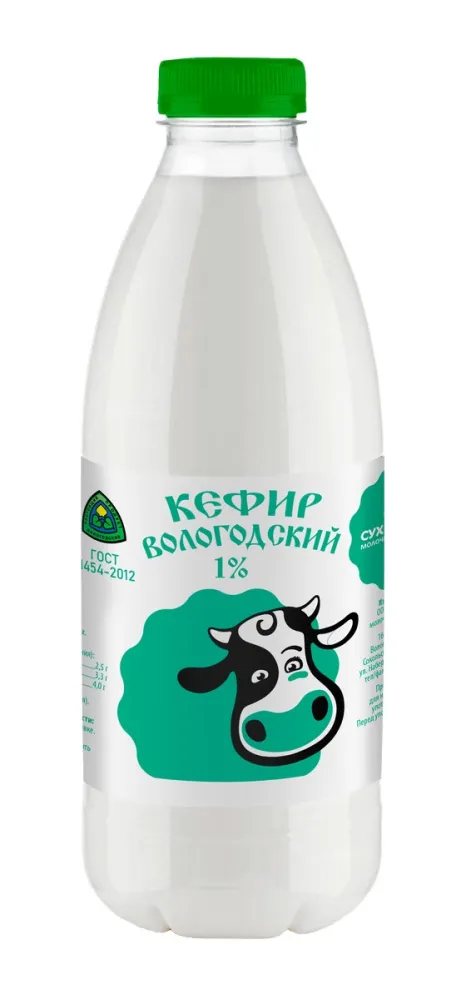 Кефир Вологодский 1% 930г - фото №1
