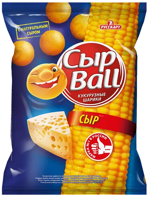 Шарики кукурузные СырBall со вкусом сыра 140г - фото №1