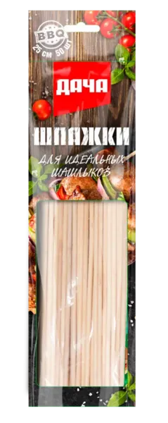 Шпажки бамбуковые Дача 25 см 50шт