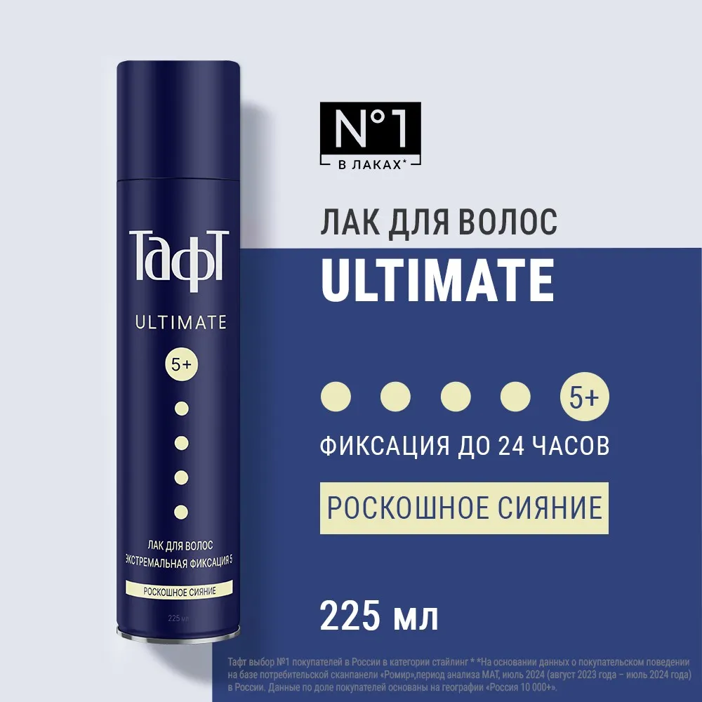 Лак для укладки волос Тафт Ultimate экстремальная фиксация 225/250мл - фото №2