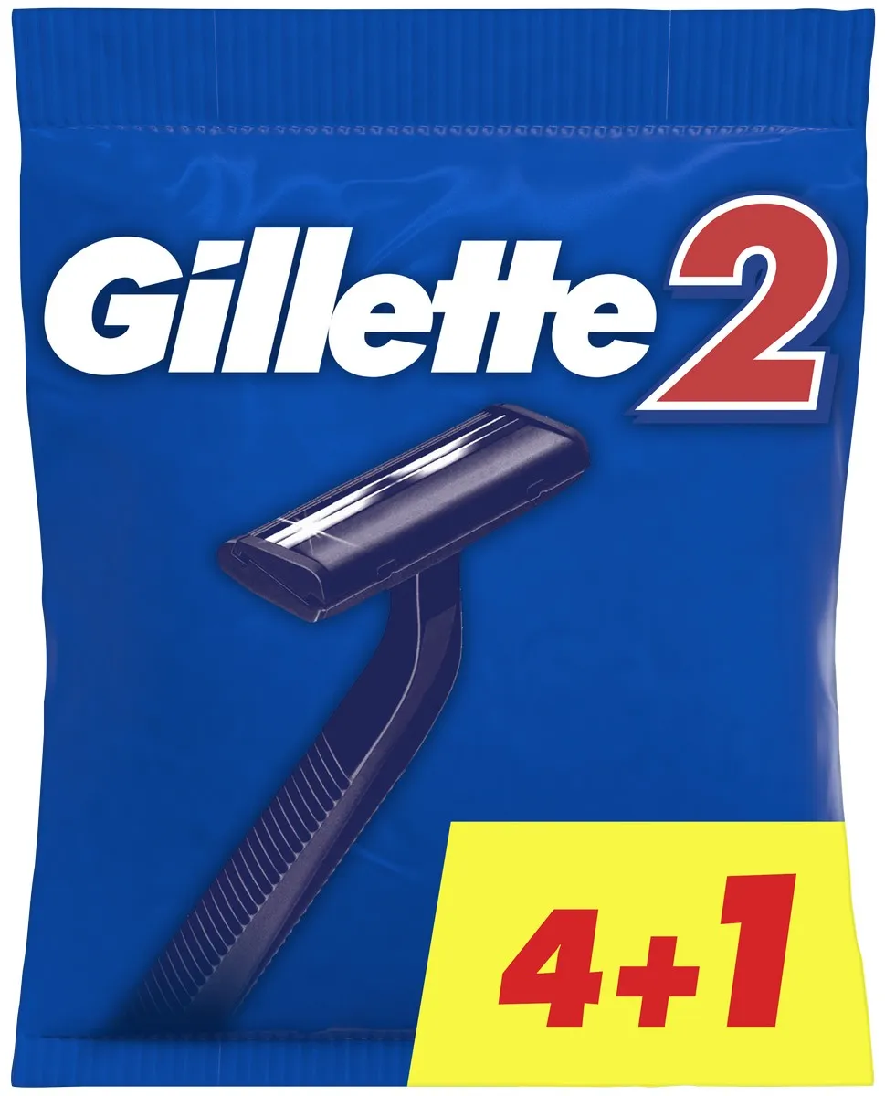 Станки Gillette 2 для бритья мужские одноразовые 5шт - фото №1