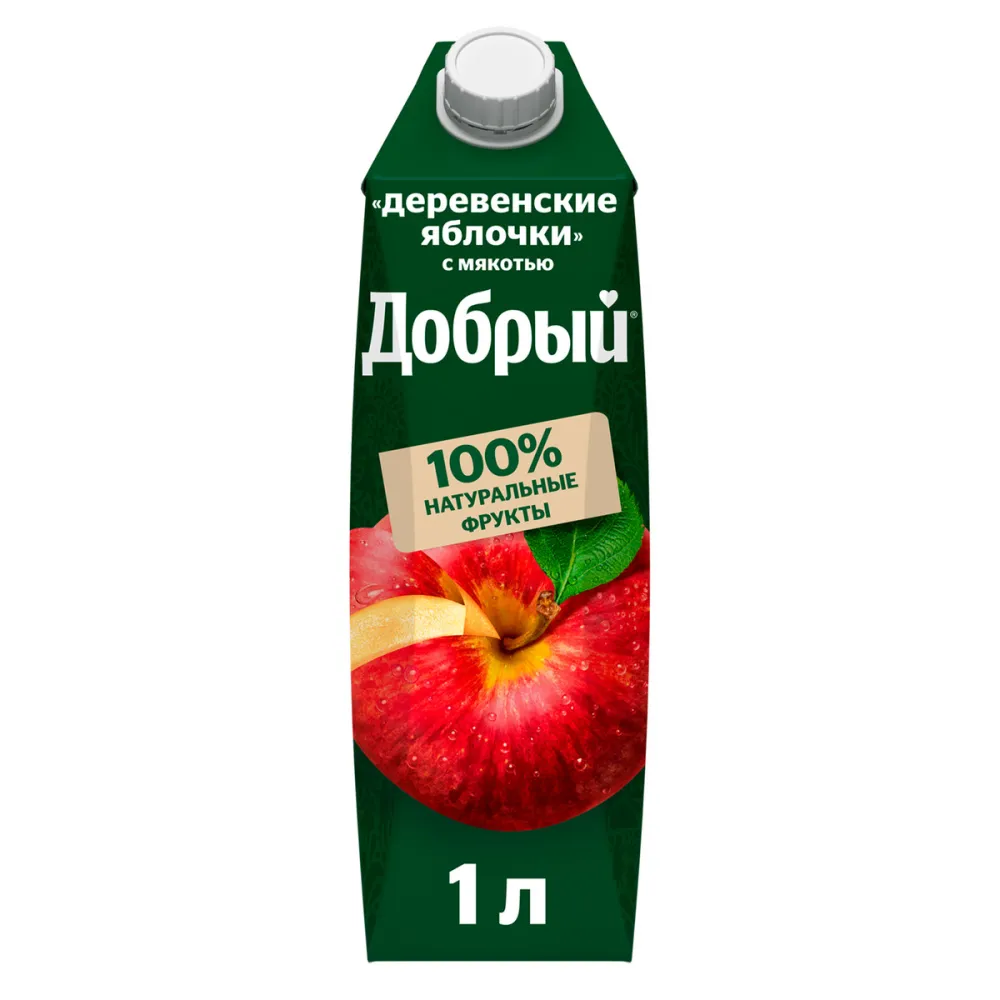 Нектар "Добрый" Деревенские яблочки, 1 л - фото №1