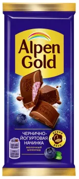 Шоколад молочный Alpen Gold Черника с йогуртом 80г