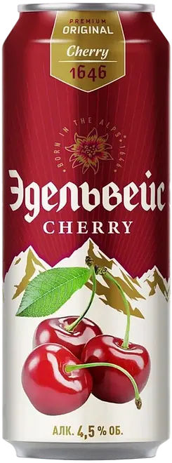 Пивной напиток Эдельвейс Вишня 4,5% 0,43л