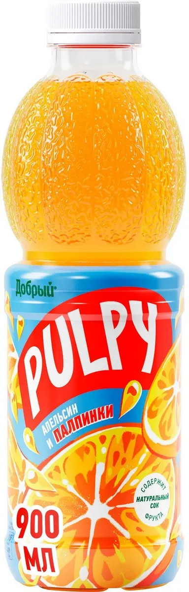 Напиток сокосодержащий Добрый Pulpy апельсин с мякотью 0,9л - фото №1