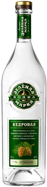 Водка Зеленая марка Особая Кедровая 40% 0,5л